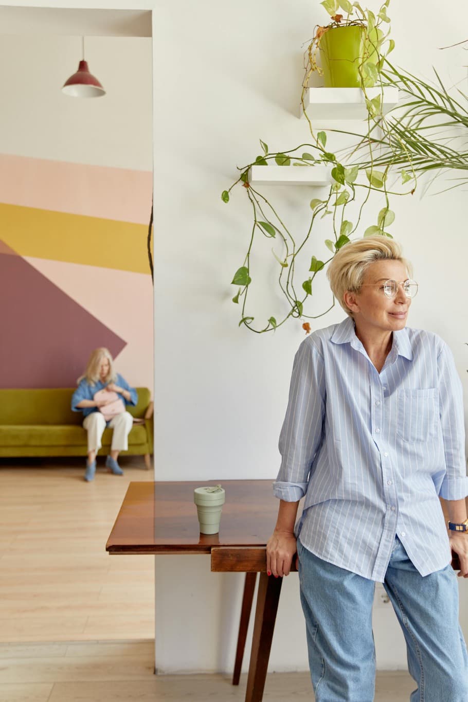 Woman in midlife looking confident and at ease